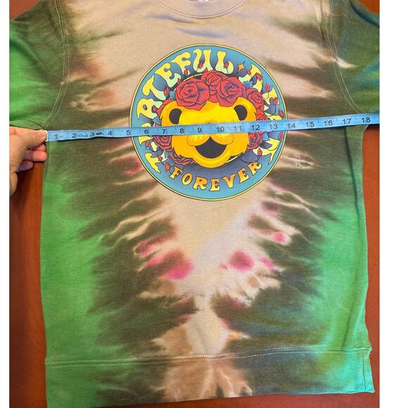 Grateful Dead Tie-Dye Sweatshirt Forever Grateful XS | Earth Tones | Crewneck - Picture 6 of 8